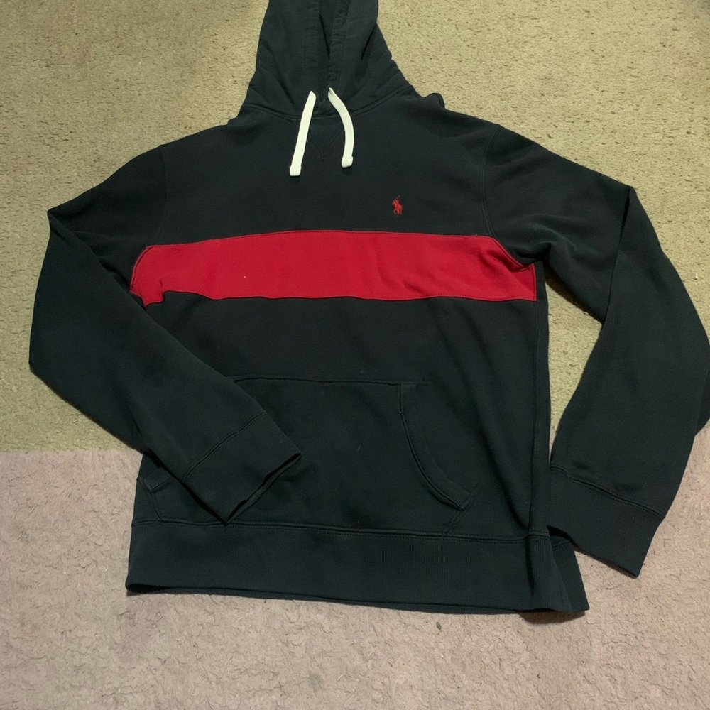 Polo Ralph Lauren Black and Red Hoodie